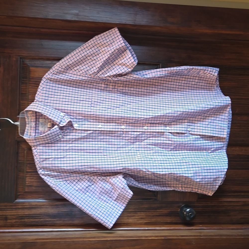 Croft and Barrow Easy Care mens shirt, 2XL, Blue and Pink